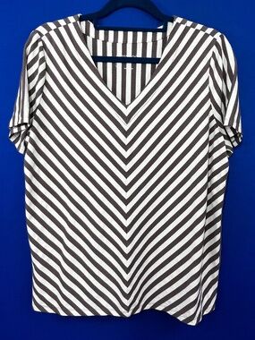 NWOT |•ANYBODY•| Striped V-Neck Top Size Medium